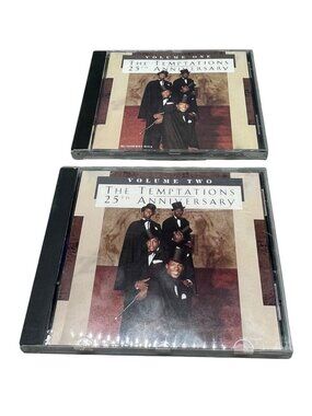 The Temptations 25th Anniversary Volume One & Two CD Set Motown Records READ